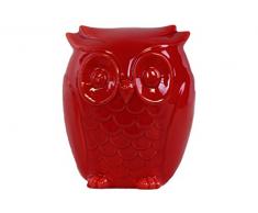 Urban Trends Keramik Figur Eule, rot glänzend