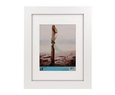 bordertrends Holz 27,9 cm von 35,6 cm Solide Holz Foto Rahmen mit Matte für 20,3 25,4 cm Foto, Weiß