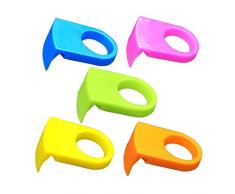 ozzptuu 5 x ABS Drink Clips Flasche Schnalle Halterungen Bier Cocktail Snap für Schiff & Goblet Gläser (zufällige Farbe)