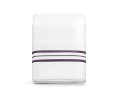Das Bett Tabelle Club doppelt gebürstet Mikrofaser Smart Kühlung Stoff 1800 Betten – Falten, verblassen, schmutzabweisend – Hypoallergen Englisch Hotel farbigen Rand Stitch Kissen Fall (2 Pack) Standard pflaume