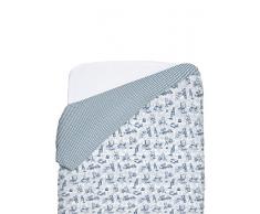 Petit Lazzari Bettbezug Vintage Toys Weiss/Navy Kinderbett (60 x 120 cm)