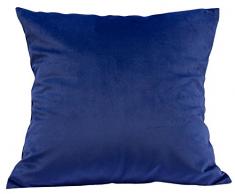 tangdepot Massiv Samt Überwurf Kissen Bezug/Euro Sham/Kissen Sham, Super Luxus Weich Kissen, Viele Farbe & Größe Optionen, Samt, Königsblau, 41 x 41 cm