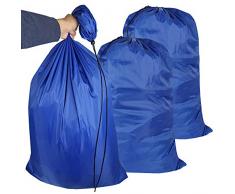 UniLiGis Reissen-Wäschesack (3 Stück), schmutzige Kleidungstasche, passend für die meisten Wäschekorb oder Wäschekörbe, Aufbewahrungstasche, Wäschesack mit Kordelzug, 66 x 99 cm, Königsblau