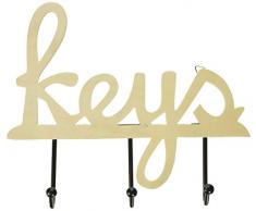 Schlüsselbrett Plaid mit 3 Metallhaken 12882