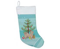 Carolines Treasures Tan Pomchi Tree Weihnachtsstrümpfe, Mehrfarbig