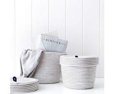 Kenay Home Fres Korb Fresh blau groß (Breite), Baumwolle, 32 x 24 x 32 cm (B x H x T)