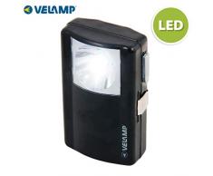 Velamp ID72LED LED-Gehäuse. Metalltaschenlampe. Super helle Leuchte 40 Lumen. Funktioniert mit 1 3R12-oder 3LR12-Batterie. Für Camping, Wandern, Notfälle, zu Hause, Schwarz