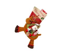 Balight Weihnachtsstrumpf, Vintage-Weihnachtsstrumpf, Schneemann, Rentier, Weihnachtsstrümpfe, Ornament, Geschenktüten für Zuhause, Dekoration, Weihnachten, Party-Zubehör 3D-Schneemann