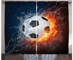 ambesonne Home Decor Kollektion, Collage Tropic Summer Sandy Beach Ruhige Friedliche Serene Entspannende Bilder Coastal Thema, Fenster Behandlungen, Wohnzimmer Schlafzimmer Vorhang 2 Platten Set, creme blau, Textil, Multi 11, 108W x 84L