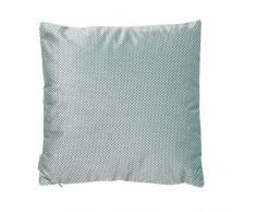 B&H Kissen gefüllt mit Federn von Ente, Samt, Türkis, Einzelbett, 45 x 45 x 2 cm