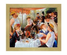 La Pastiche Ölgemälde „Luncheon of the Boating Party“ von Pierre-Auguste Renoir, 61 x 71 cm, Rahmen Semplice Specchio