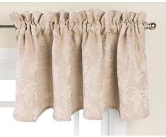 Lothringen Home Fashions Flora Fenster Vorhang Querbehang, Taupe, 132,1 x 45,7 cm