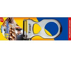 De Luca Coltellerie DEL086 Gemüseschäler aus Stahl, mehrfarbig