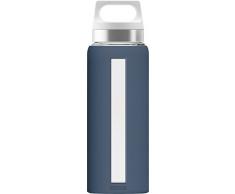 Sigg Trinkflasche Hot und Cold Glas Wide Mouth Bottle, Midnight, 8.3Â x 8.3Â x 26,5Â cm