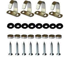 Yuauy 4 Stück Deckenhaken Handtuch/Bademantel Edelstahl Kleiderhaken für Schrank Top Bad Küche Heavy Duty Schraubmontage