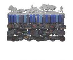 Allied Medaillenbügel – Trailscape – männlich oder weiblich Läufer – Verschiedene Größen erhältlich – Sport Awards Halter Aussteller Halterung Male Figure - 24 Wide with 3 Hang Bars