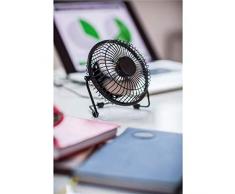 MERCURY Mini-Ventilator USB Schwarz tragbar mit 1 Geschwindigkeitseinstellung, 3 W