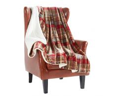 merrylife Flanell Fleece Sherpa Double Layer Überwurf Decke Fuzzy Mikrofaser, Polyester-Mischgewebe, Love Urban, 60*70