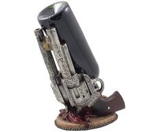 Classic Country Western six-shooter Pistols Weinflaschenhalter Statue in Vintage Wild West Home Decor Skulpturen als dekorative Tischplatte Weinregalen & Display steht oder Rustikal Geschenke für Cowboys