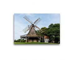 Premium Textil-Leinwand 45 x 30 cm Quer-Format Kolthoffsche Mühle, Galerie-Holländer, Windmühle, Levern | Wandbild, HD-Bild auf Keilrahmen, Fertigbild auf hochwertigem Vlies, Leinwanddruck von Barbara Boensch