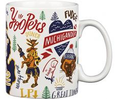 Primitives by Kathy Stoneware Kaffeebecher, Michigan, Coffee Mug