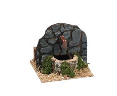 BERTONI Brunnen mit dunkler Steinwand, Holz, Mehrfarbig, Einheitsgröße