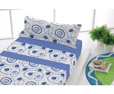 SABANALIA Flanell-Bettwäsche Dance (erhältlich in verschiedenen Größen und Farben) Cama 120 blau