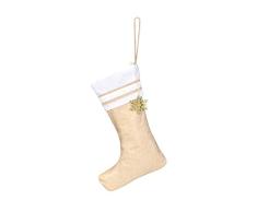MONOBLANKS Monoblks Weihnachtsstrumpf, 45,7 cm, Leinen, Party, Kamin, Dekoration für Weihnachten, Schneemann, Rentier Linen Stripe