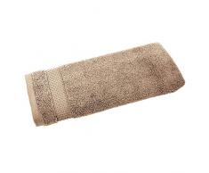 iDesign Händehandtuch, kleines Handtuch mit gewebter Verzierung aus Baumwolle, weiches und saugfähiges Gästehandtuch mit Aufhänger für Waschbecken und Gäste-WC, beige