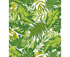 Myspotti mySPOTTIlook Palm Leaves Green, 90x100cm Fensterfolie statisch haftend, Kunststofffolie, grün gelb transparent, 90 x 100 x 0,1 cm