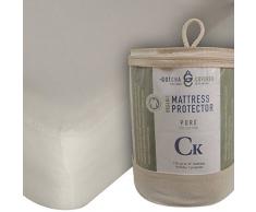 Gotcha Pure Collection 100% zertifizierter Bio-Baumwolle Jersey Tief Profil bis zu 45,7 cm Pocket Matratze Bildschirmschutzfolien Queen Natur