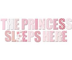 Plage 152571 Deko Wandaufkleber The Princess Sleeps here - Die Prinzessin schläft Hier - Kinder, Vinyl, 68 x 0,1 x 24 cm, rosa