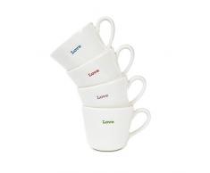 Keith Brymer Jones KBJ-0644 Word Range Espressotasse aus Porzellan, 100 ml, Weiß