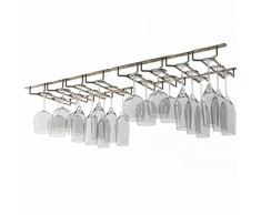 Rack und Haken Stielglas, Rack Wein Glas Aufhänger unter Schrank Aufbewahrung Bar oder Küche Öl eingerieben Finish
