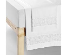 Don Baumwolle Panel Bettwäsche-Set, Baumwolle, Weiß, Doppelbett, 135 x 4.5 x 40 cm