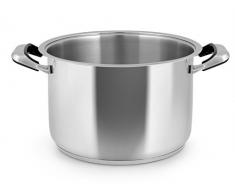 INOXPRAN Classic Kochtopf mit 2 Griffen, Edelstahl, Grau