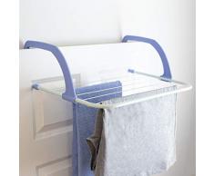 Home Basics Fre Wäscheständer, leichtgewichtig, strapazierfähig, zum Aufhängen im Innenbereich, lufttrocknen und Aufhängen, Handtücher, Mantel, Dessous, frisch gebügelte Kleidung, Strümpfe, Weiß