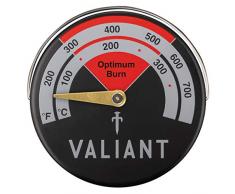 Valiant Magnetisches Thermometer für Brenner und Ofen, Rot, 63mm