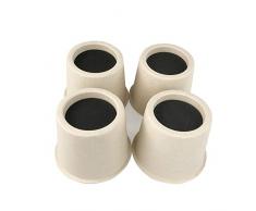 MIIX HOME 10 cm Bamboo Faser Bett Aufstehen, Möbel Stuhl Tisch Aufstehen, Bett Aufstehen, Set 4 (Beige)