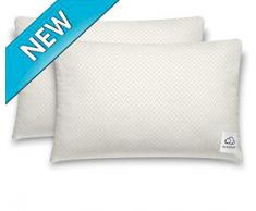 Kloudes verstellbares Kissen, beste Kissen zum Schlafen , hilft Nacken- und Schulterschmerzen während des Schlafens, CertiPUR-US-zertifizierter sicherer Memory-Schaum, elfenbeinfarben, Standard (Set of 2)