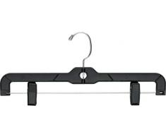 The Great American Hanger Company Kleiderbügel aus Kunststoff, platzsparend, 360 Grad drehbar, für Rock und Hosen, matt, Schwarz, 100 Stück