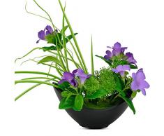 Luxsego Künstliche Saritaea Blumen mit Topf, 30,5 cm Outdoor UV beständig Pflanzen, künstliche Seidenblumen für Hausdekoration, Lobby, Badezimmer, Garten, Büro, Innen und Außen (lila)