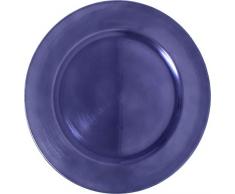 Ms Lovely Platzteller aus Metallfolie, wiederverwendbar, 6 Stück dunkelviolett