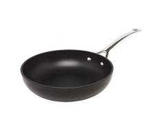 Le Creuset Aluminium-Antihaft Pfanne, hoch, Ø 24 cm, PFOA-frei, Für alle Herdarten inkl. Induktion geeignet, Anthrazit/Silber
