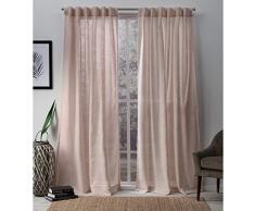 Exclusive Home Gardinen Bella Fenstervorhang mit verdeckter Schlaufe Casual 54x96 Rose