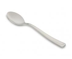 GUILLIN cd130arg Karton Löffel Dessertteller, Kunststoff, Silber, 12,9 x 2,7 x 0,1 cm