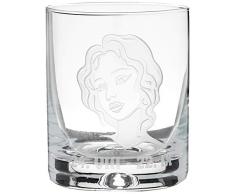 Crystaljulia 05919 Whiskyglas mit Zodiak Jungfrau Gravur, Crystalite, 250 milliliters