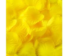 Seide Stoff Blume Mini Rosenblätter für Hochzeiten (1000 Stück), Textil, gelb, 2 x 2 Inches