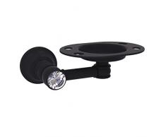 Allied Brass Carolina Crystal Collection Zahnputzbecher, Mattschwarz