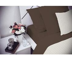 Elegant Italian Bed Linen Bettwäsche, Braun, 100% Mikrofaser, DOPPELTE